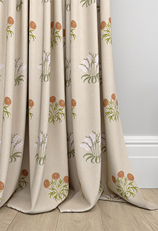 William Morris At Home Lily Flower Embroidery, Nettle - Made to Measure Curtains